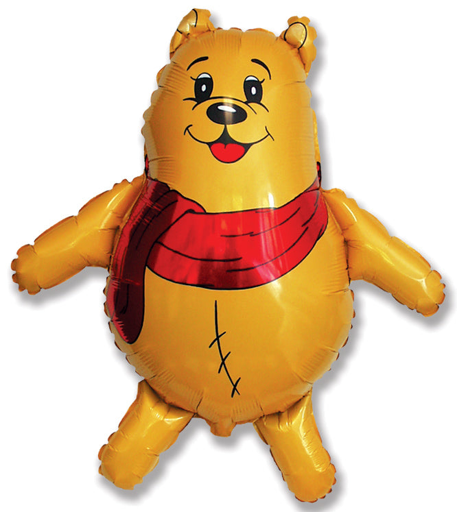 33" Bear with Scarf Balloon