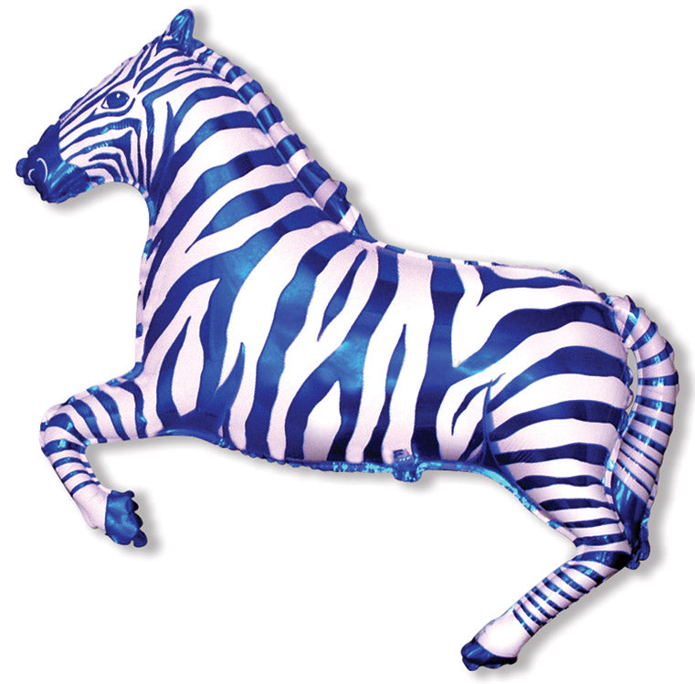 42" Zebra Blue Balloon