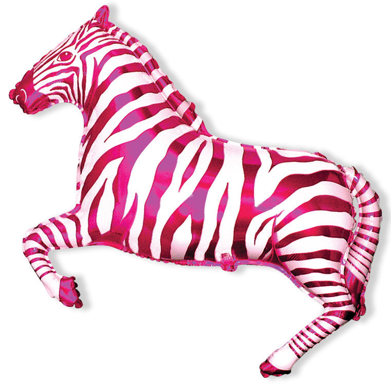 42" Zebra Fuchsia Balloon