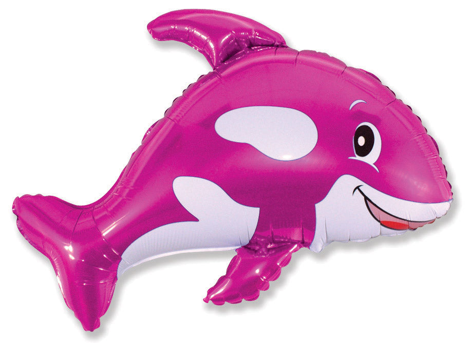 32" Whale Fucshia Balloon
