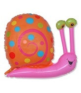 27" Pink Head Orange Snail Balloon