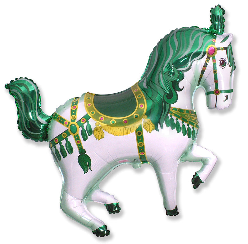 35" Horse Circus Balloon Green
