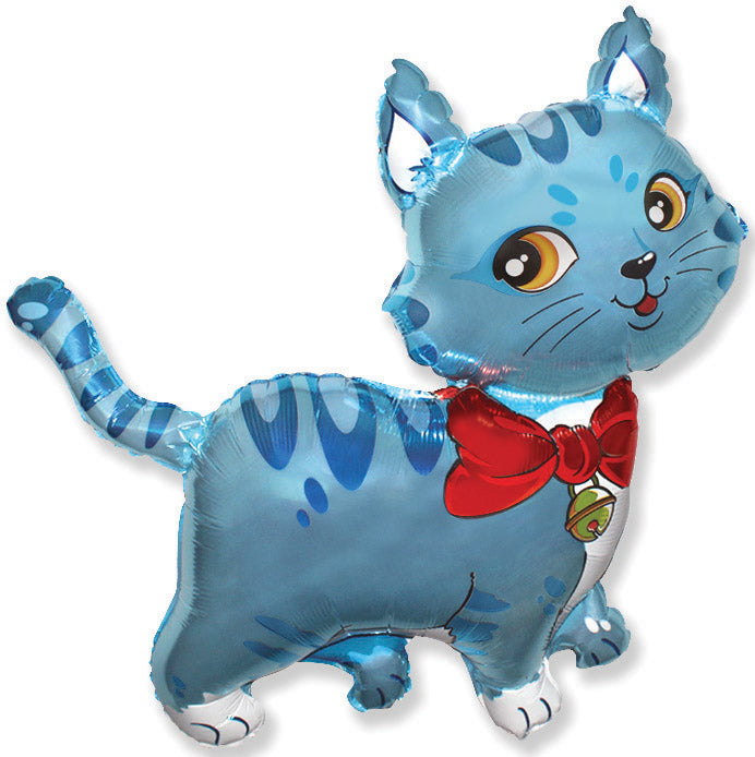 36" Sweet Cat Balloon Blue