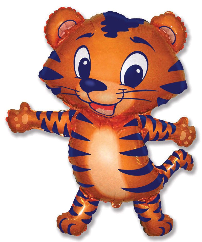 Uninflated 36" Tiger Cub Blue Foil Balloon Brand Name Flexmetal Balloon Manufacturing Company of Spain