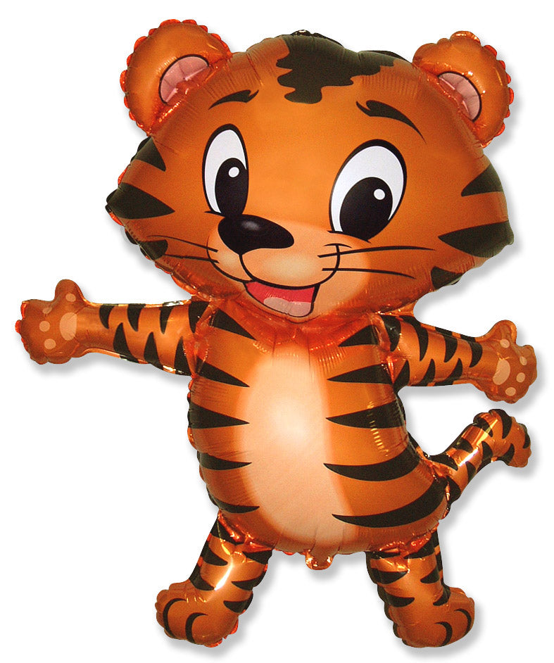 36" Tiger Cub Black Foil Balloon