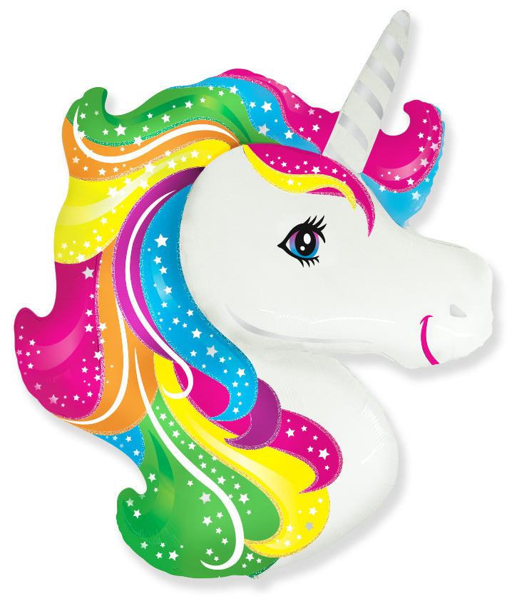41" Jumbo Mylar Unicorn Head Balloon