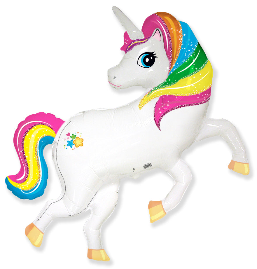 41" Jumbo Foil Shaped Balloon Rainbow Unicorn