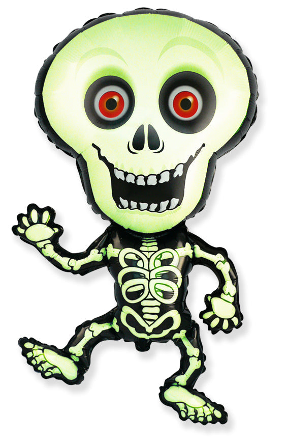 Jumbo Halloween Skeleton Green Foil Balloon
