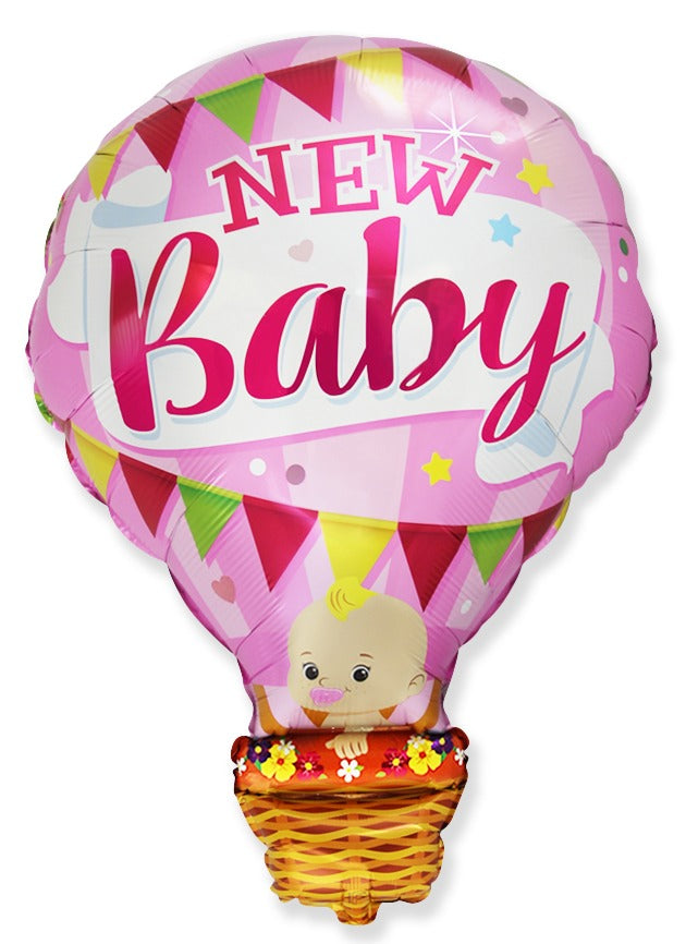 36" Hot Air Balloon Girl Foil Balloon