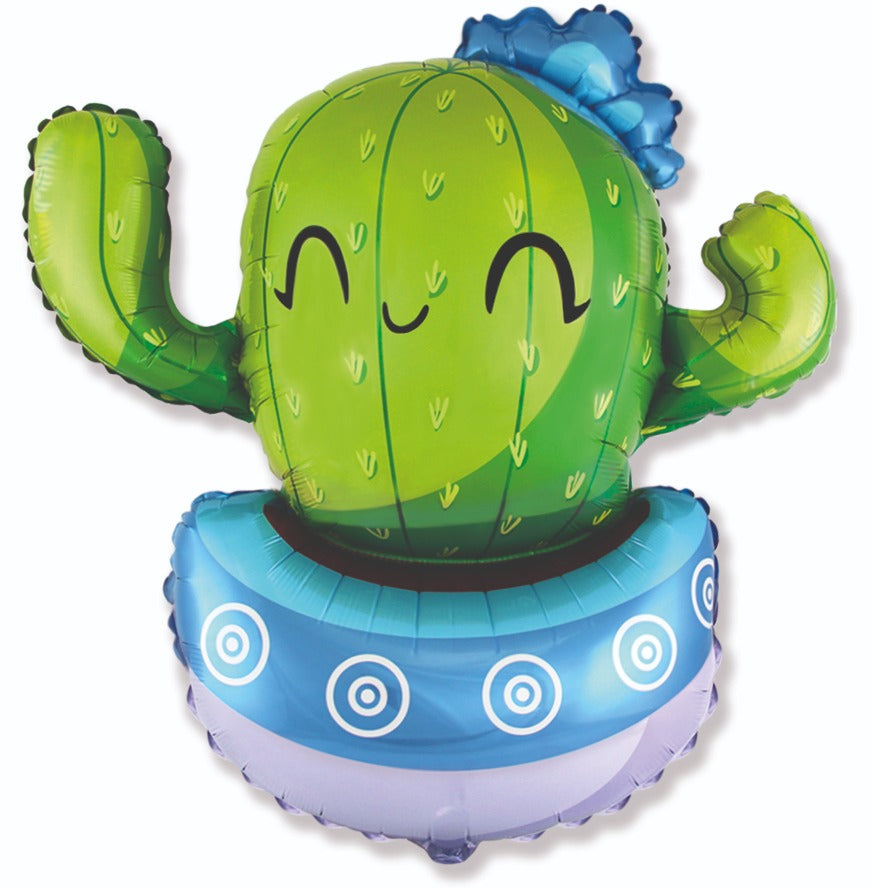 35" Cactus Blue Foil Balloon