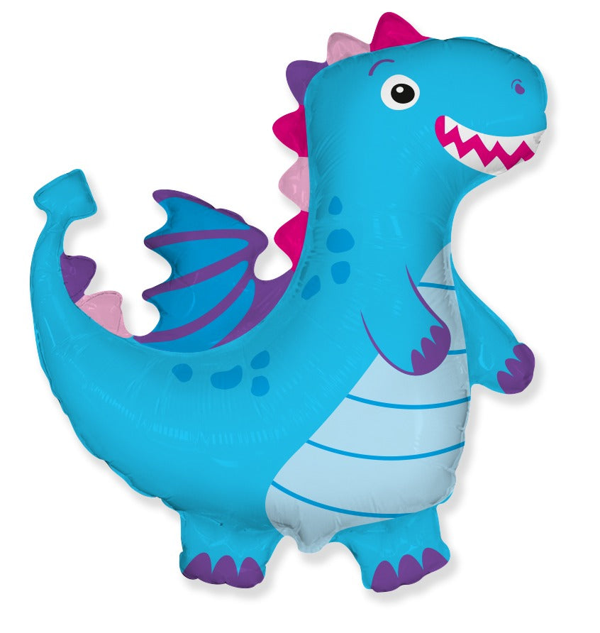 36" Dragon Blue Foil Balloon