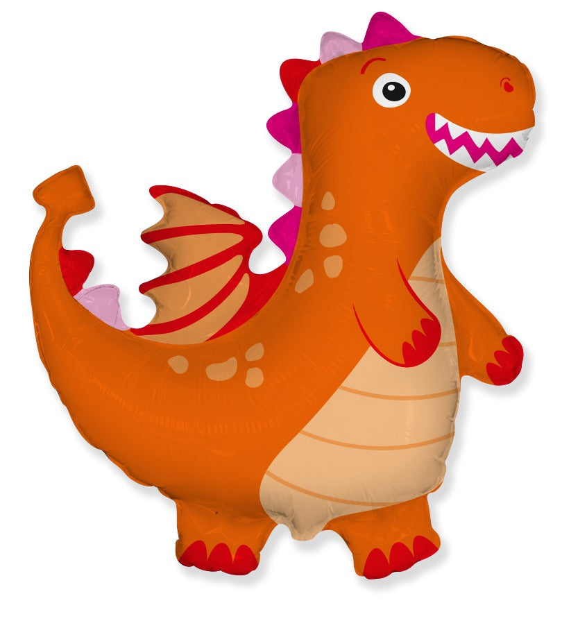 36" Dragon Orange Foil Balloon
