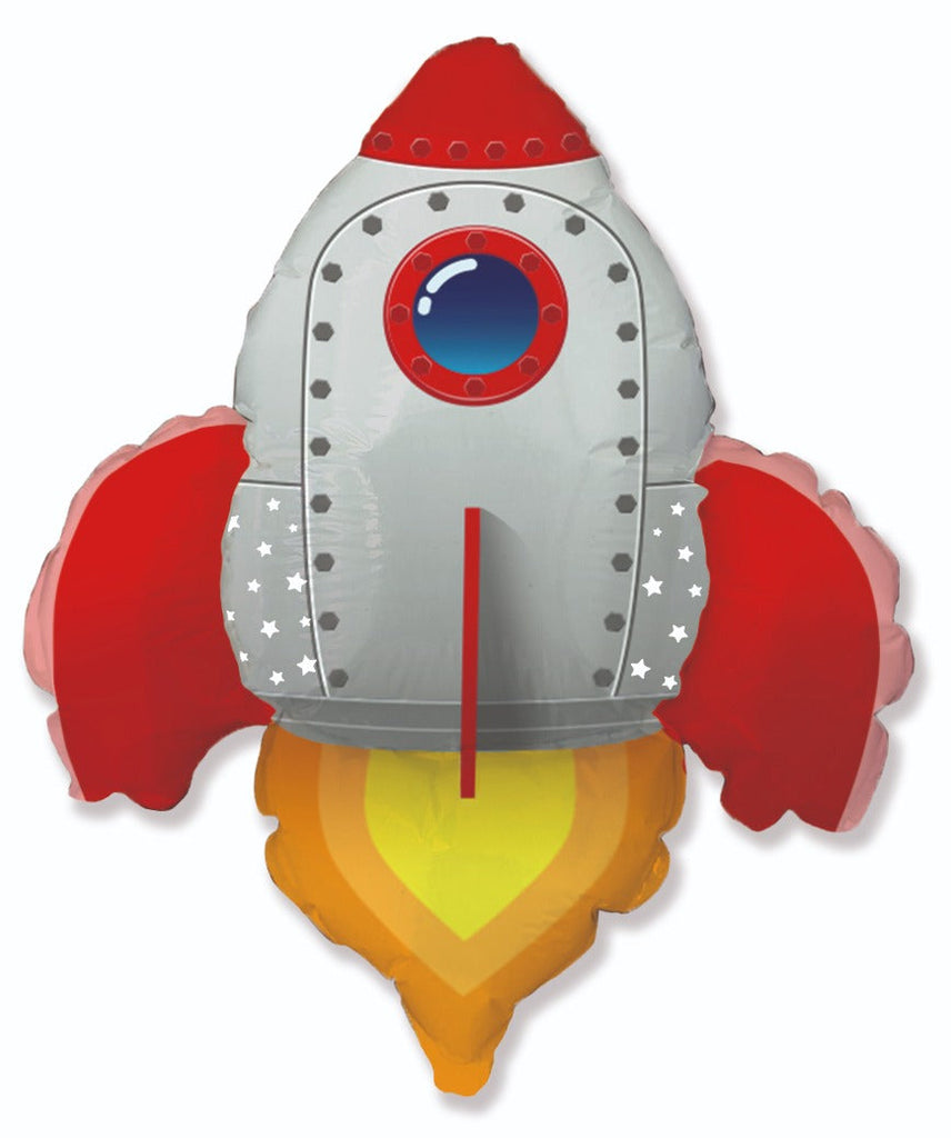 30" Rocket Red Foil Balloon