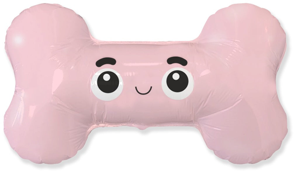 30" Dog Bone Baby Pink Foil Balloon