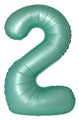 Inflated Balloons to 32". Number "2" Slimmer Design compared to other. Brands and Sizes. Color Satin Turquoise. Brand Flexmetal