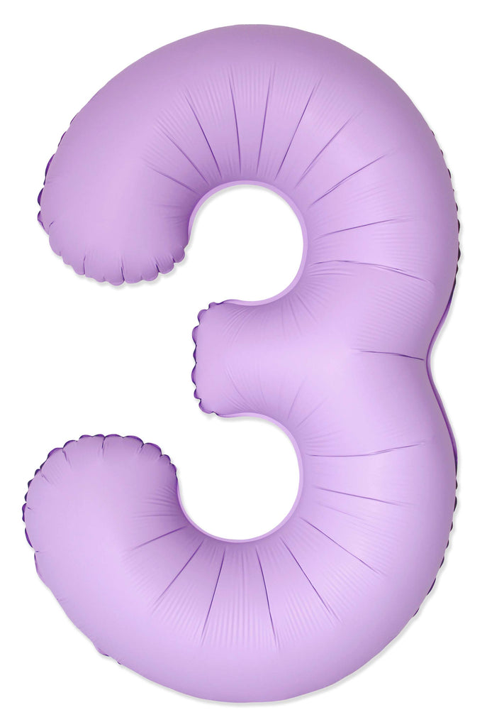 Inflated Balloons to 32". Number "3" Slimmer Design compared to other. Brands and Sizes. Color Matte Lavender. Brand Flexmetal