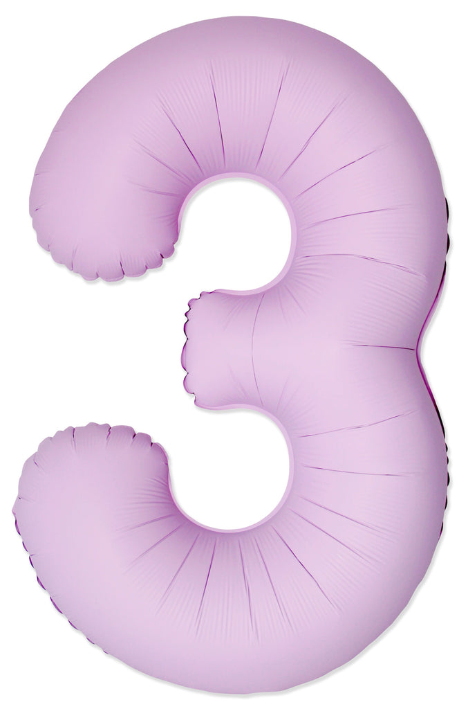 Inflated Balloons to 32". Number "3" Slimmer Design compared to other. Brands and Sizes. Color Matte Pink. Brand Flexmetal