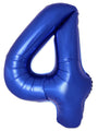 Inflated Balloons to 32". Number "4" Slimmer Design compared to other. Brands and Sizes. Color Blue Reflex. Brand Flexmetal