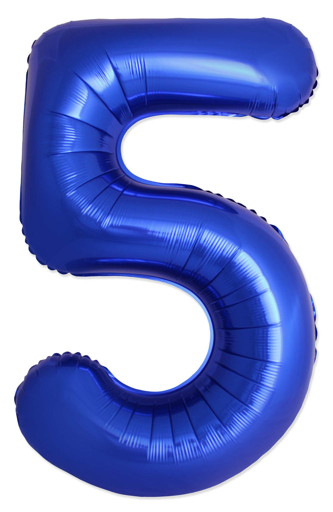 Inflated Balloons to 32". Number "5" Slimmer Design compared to other. Brands and Sizes. Color Blue Reflex. Brand Flexmetal