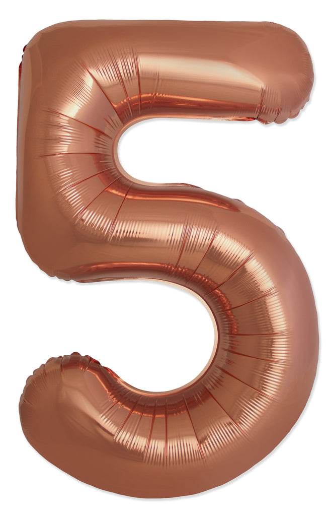 Inflated Balloons to 32". Number "5" Slimmer Design compared to other. Brands and Sizes. Color Bronze. Brand Flexmetal