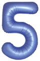Inflated Balloons to 32". Number "5" Slimmer Design compared to other. Brands and Sizes. Color Satin Blue Reflex. Brand Flexmetal