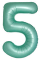 Inflated Balloons to 32". Number "5" Slimmer Design compared to other. Brands and Sizes. Color Satin Turquoise. Brand Flexmetal