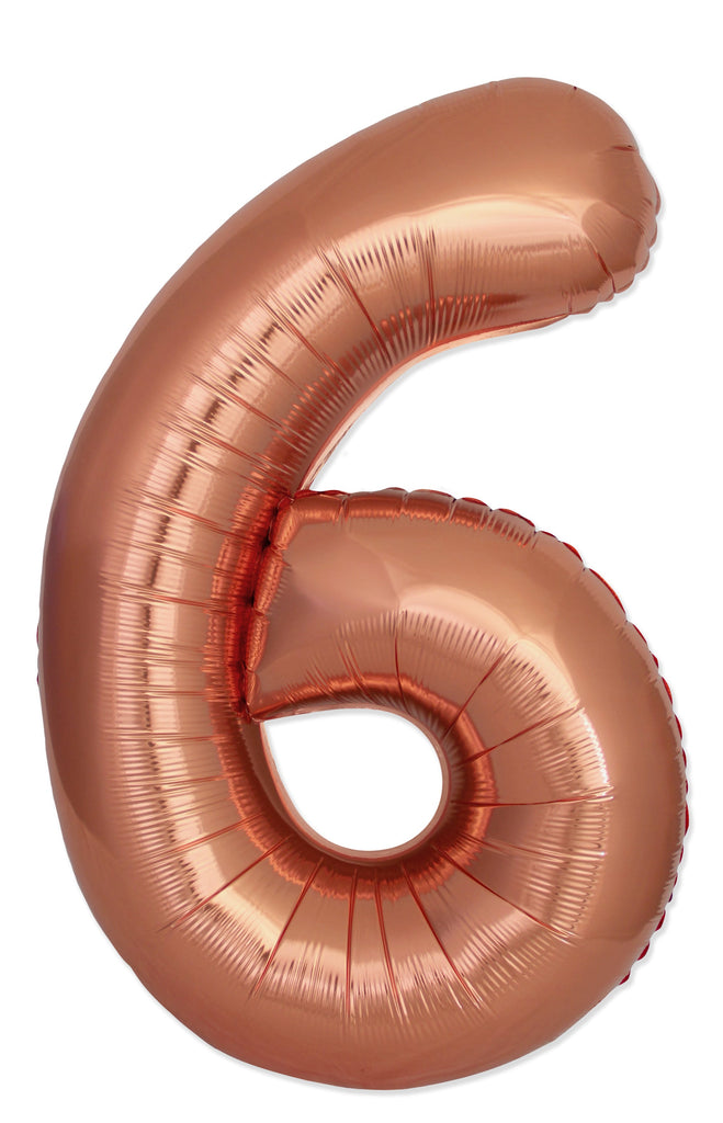 Inflated Balloons to 32". Number "6" Slimmer Design compared to other. Brands and Sizes. Color Bronze. Brand Flexmetal
