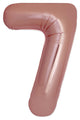 Inflated Balloons to 32". Number "7" Slimmer Design compared to other. Brands and Sizes. Color Rose Gold. Brand Flexmetal