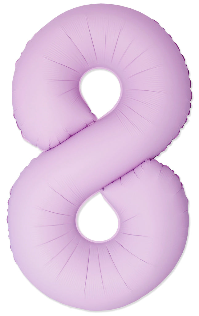 Inflated Balloons to 32". Number "8" Slimmer Design compared to other. Brands and Sizes. Color Matte Pink. Brand Flexmetal