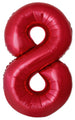 Inflated Balloons to 32". Number "8" Slimmer Design compared to other. Brands and Sizes. Color Red. Brand Flexmetal