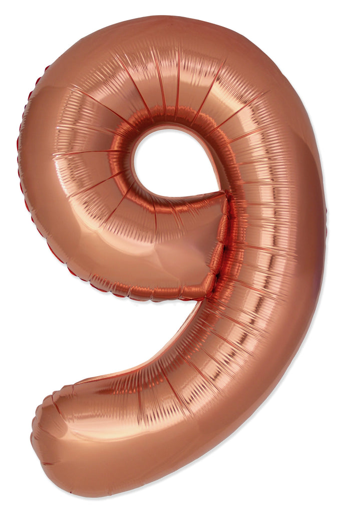 Inflated Balloons to 32". Number "9" Slimmer Design compared to other. Brands and Sizes. Color Bronze. Brand Flexmetal