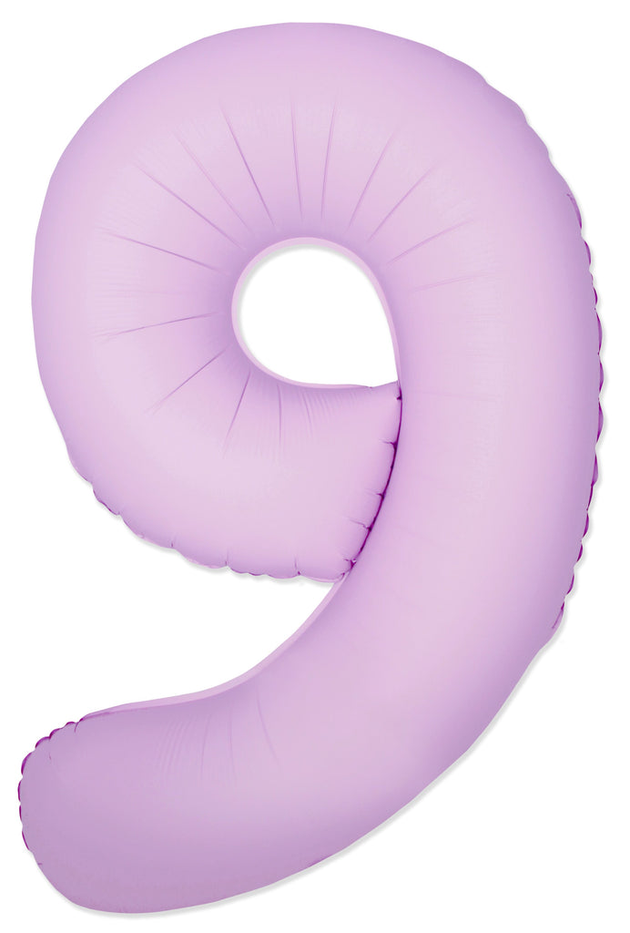 Inflated Balloons to 32". Number "9" Slimmer Design compared to other. Brands and Sizes. Color Matte Pink. Brand Flexmetal