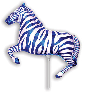Airfill Only Blue Zebra Balloon