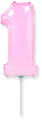 14" Airfill Only Flexmetal Foil Balloon Number "1" Pastel Pink