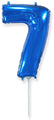 14" Airfill Only Flexmetal Foil Balloon Number "7" Blue