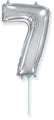 14" Airfill Only Flexmetal Foil Balloon Number "7" Silver