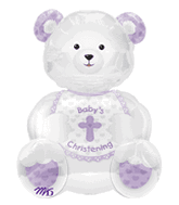 24" Christening Bear Balloon