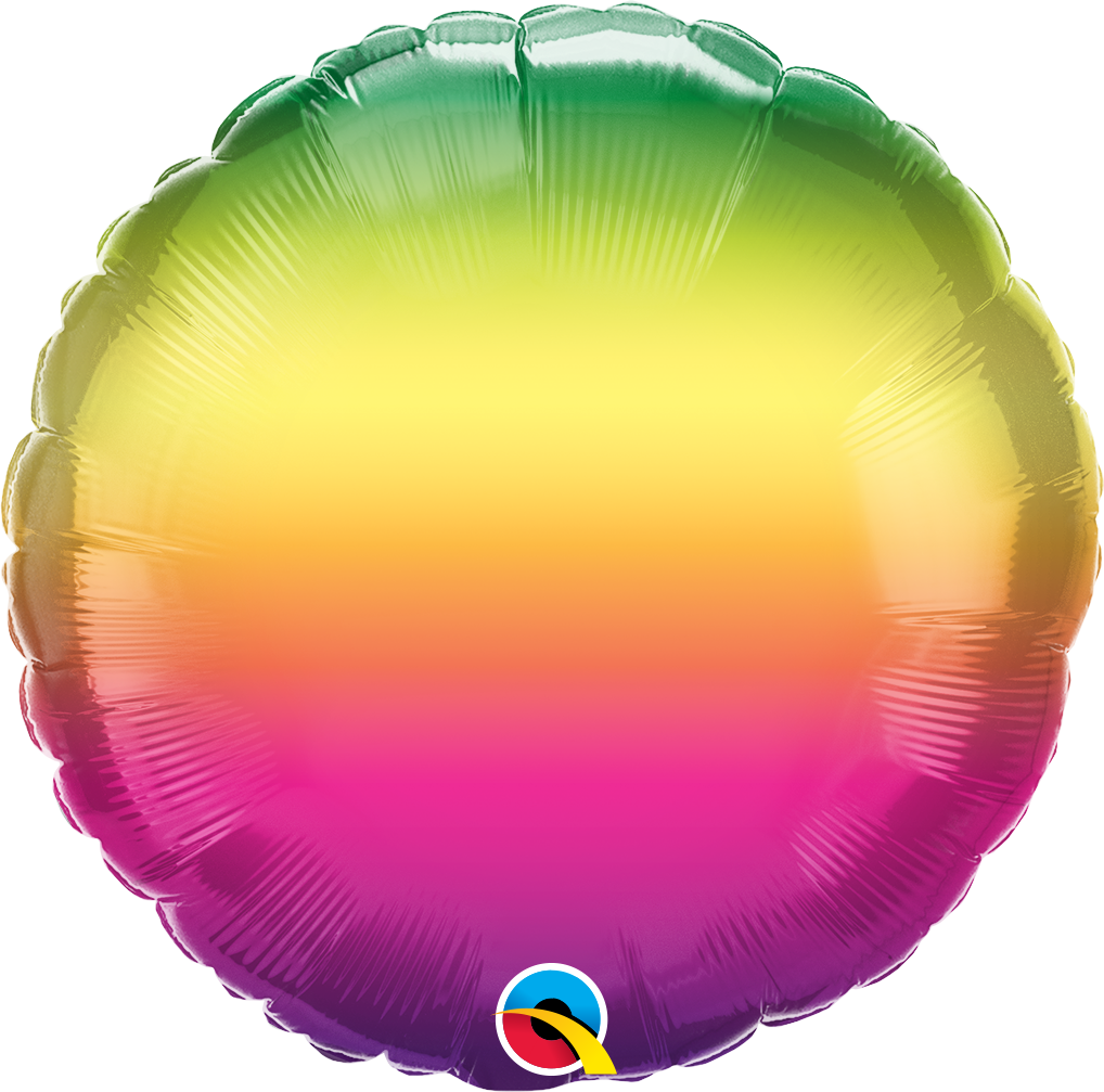 18" Vibrant Ombre Foil Balloon