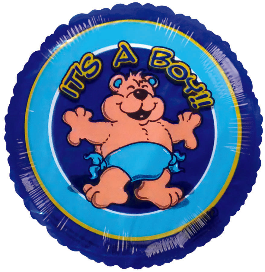 4" Airfill Only Boy Bear With Diaper Balloon