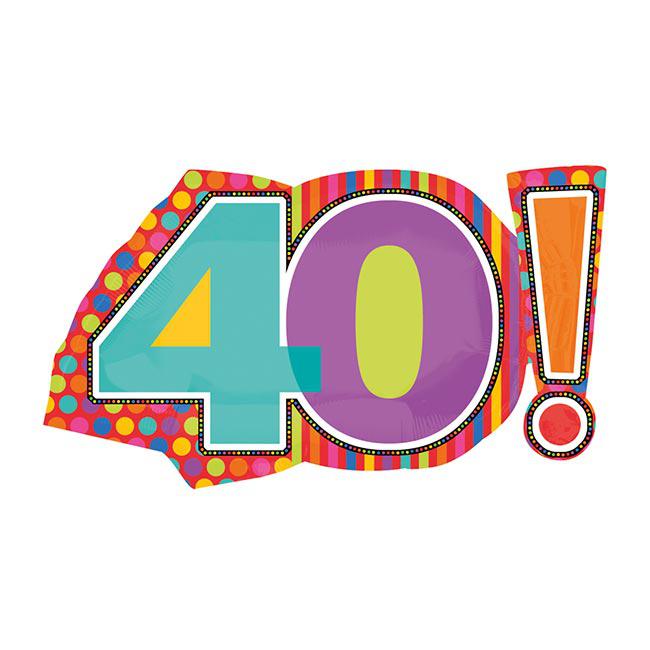 29" Mylar Jumbo Number 40! Balloon