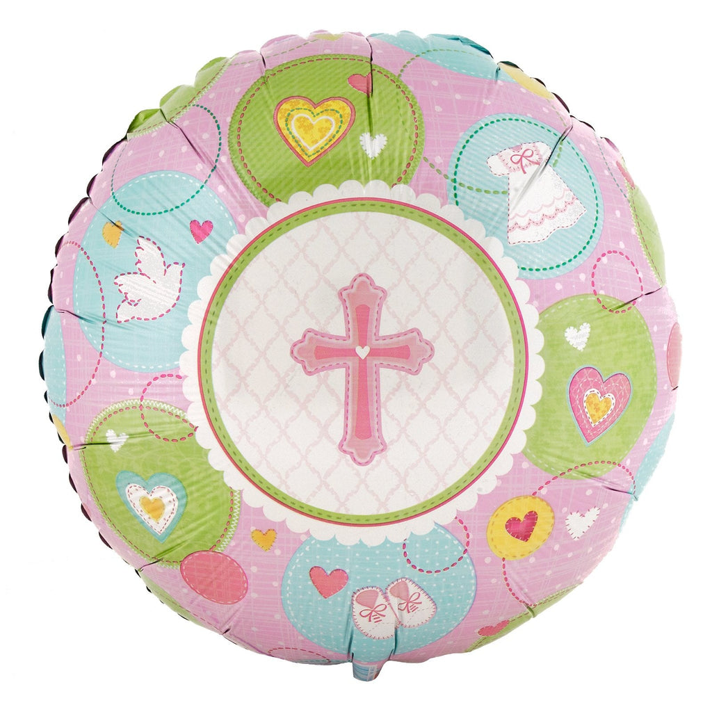 18" Sweet Christening Girl Mylar Balloon