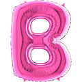 40" Foil Shape Megaloon Balloon Letter B Fuschia