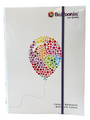 Packaging of Balloonia color swatch book with colorful balloon design on a white background