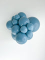 5" Blue Slate Tuftex Latex Balloons (50 Per Bag) Manufacturer Inflated Image