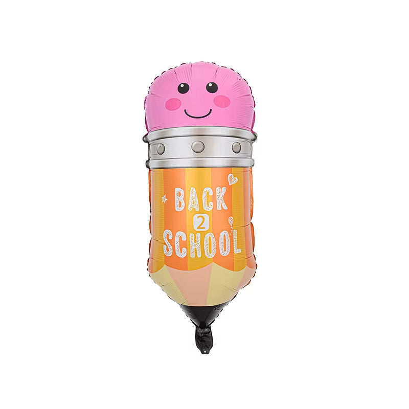 Uninflated 28 Inches Back 2 School Pencil with Eraser Foil Balloon Manufacturered By Colour Wheel