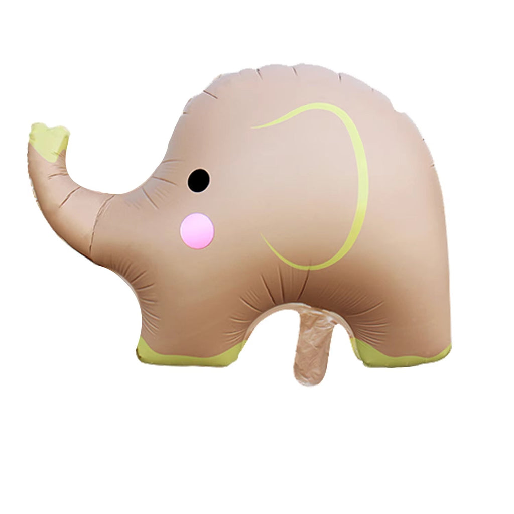 Uninflated 24 Inches Matte Khaki Minimalistic Elephant Foil Balloon Manufacturered By Colour Wheel