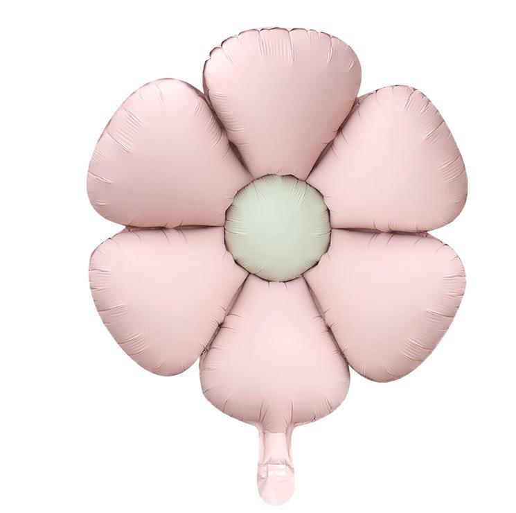 Uninflated 22 Inches Matte Baby Pink Flower Foil Balloon Manufacturered By Colour Wheel