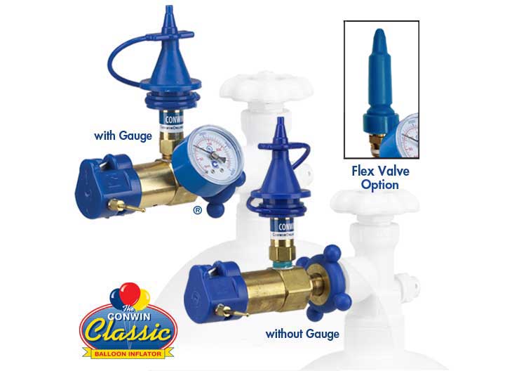 Conwin Classic Balloon Inflator With Gauge, Flex-Tilt Valve