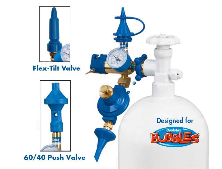 Conwin Bubble Balloon Inflator with 60/40 Push Valve– Bargain Balloons USA