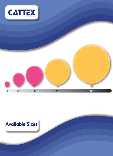 Available Sizes of Cattex Balloons